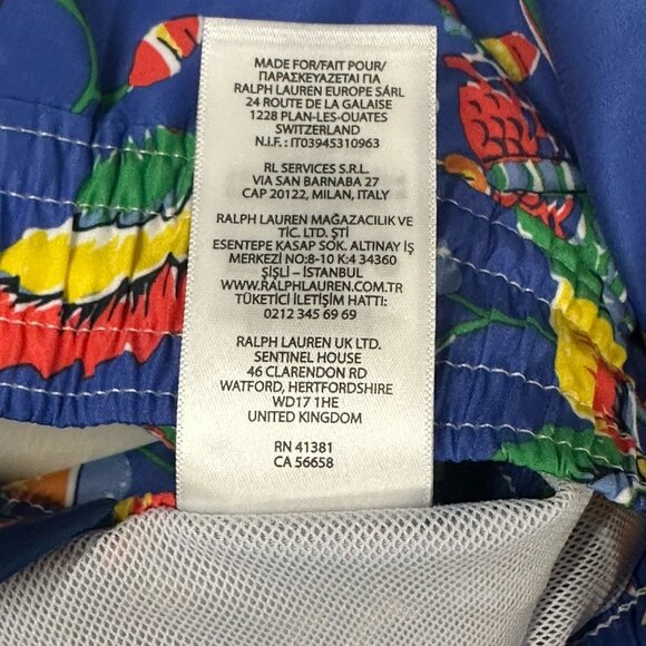 Polo Ralph Lauren Men’s 3XLT Swim Trunks Lined Shorts Pockets Drawstring Floral - Picture 9 of 11